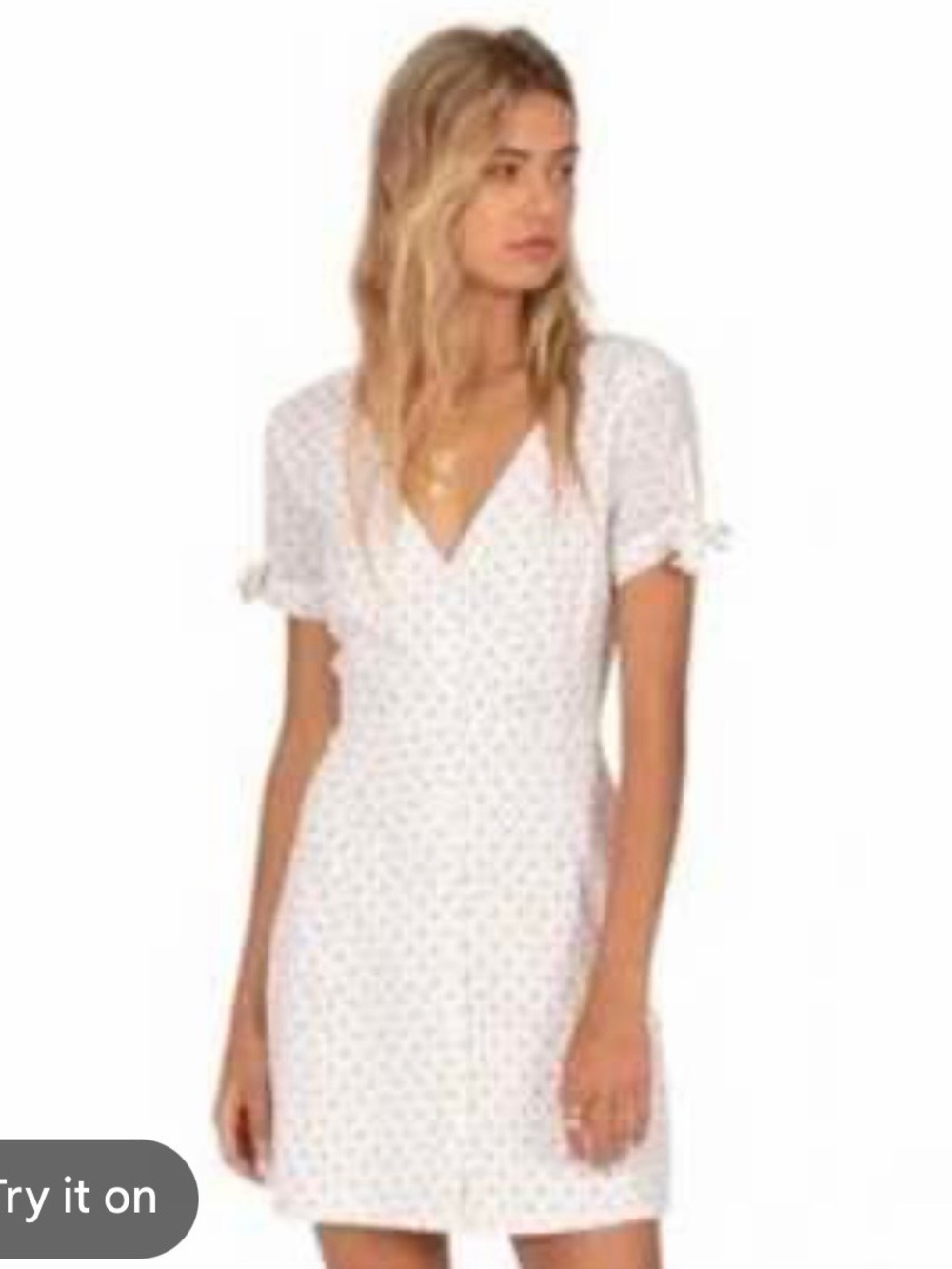 Revolve Amuse Society Vintage Inspired Summer Dotted Chic Dress M